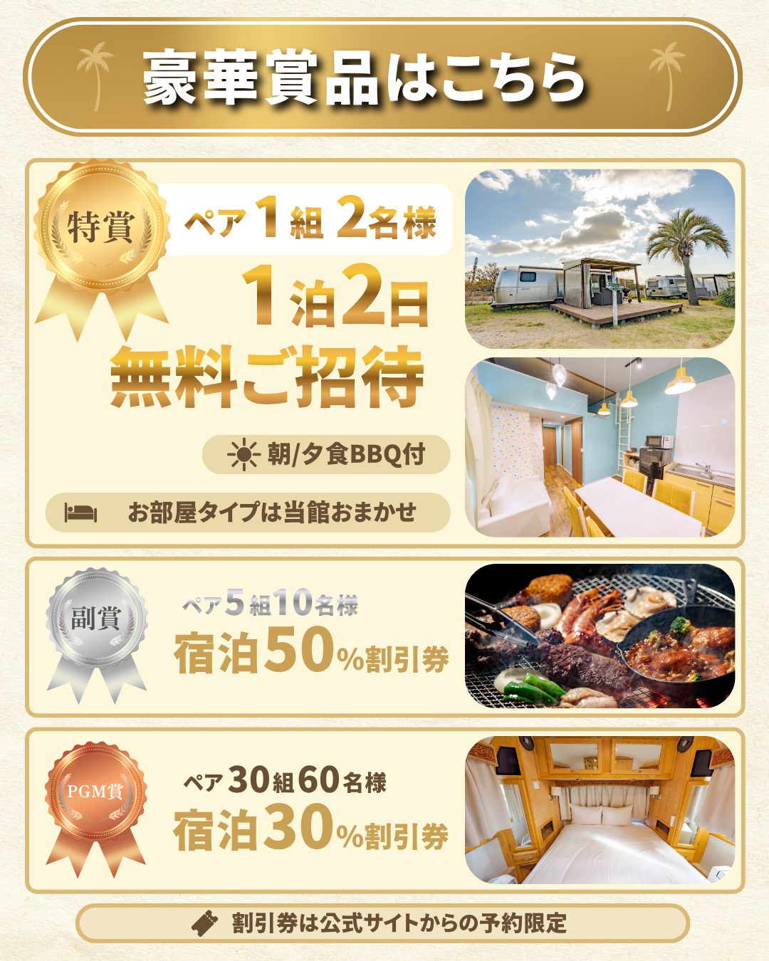 賞品一覧の投稿